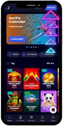 Jet4bet Casino register button