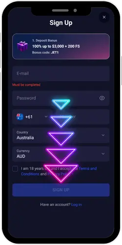 Jet4bet Casino Australia registration details