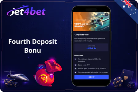 Jet4Bet Fourth Deposit Bonus