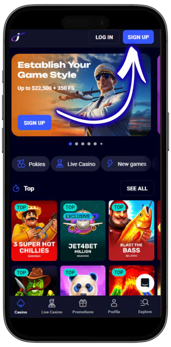 Jet4Bet Click Sign Up