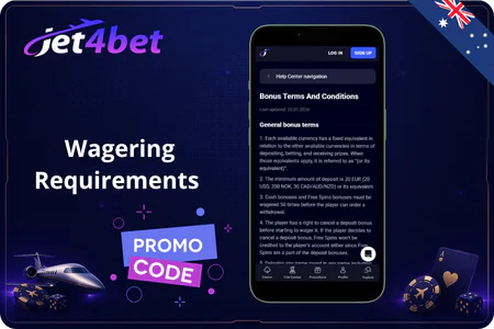 Jet4Bet Promo Code Terms and Wagering Requirements