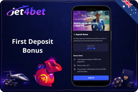 Jet4Bet First Deposit Bonus