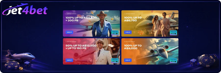 Jet4Bet Welcome Bonus